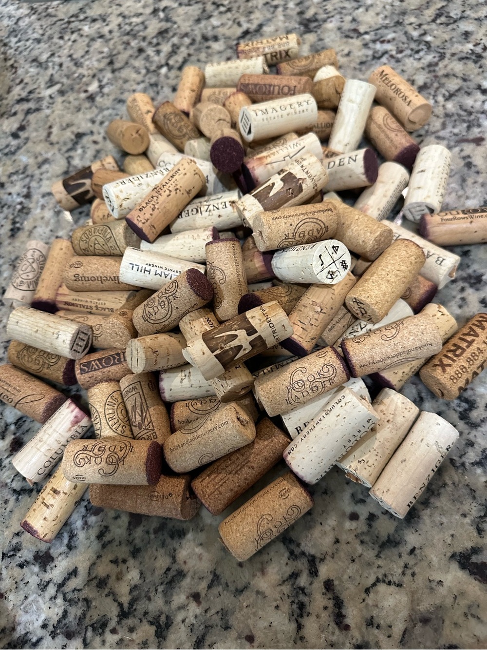 Mixed Wine Cork Lot - 100 Used Corks